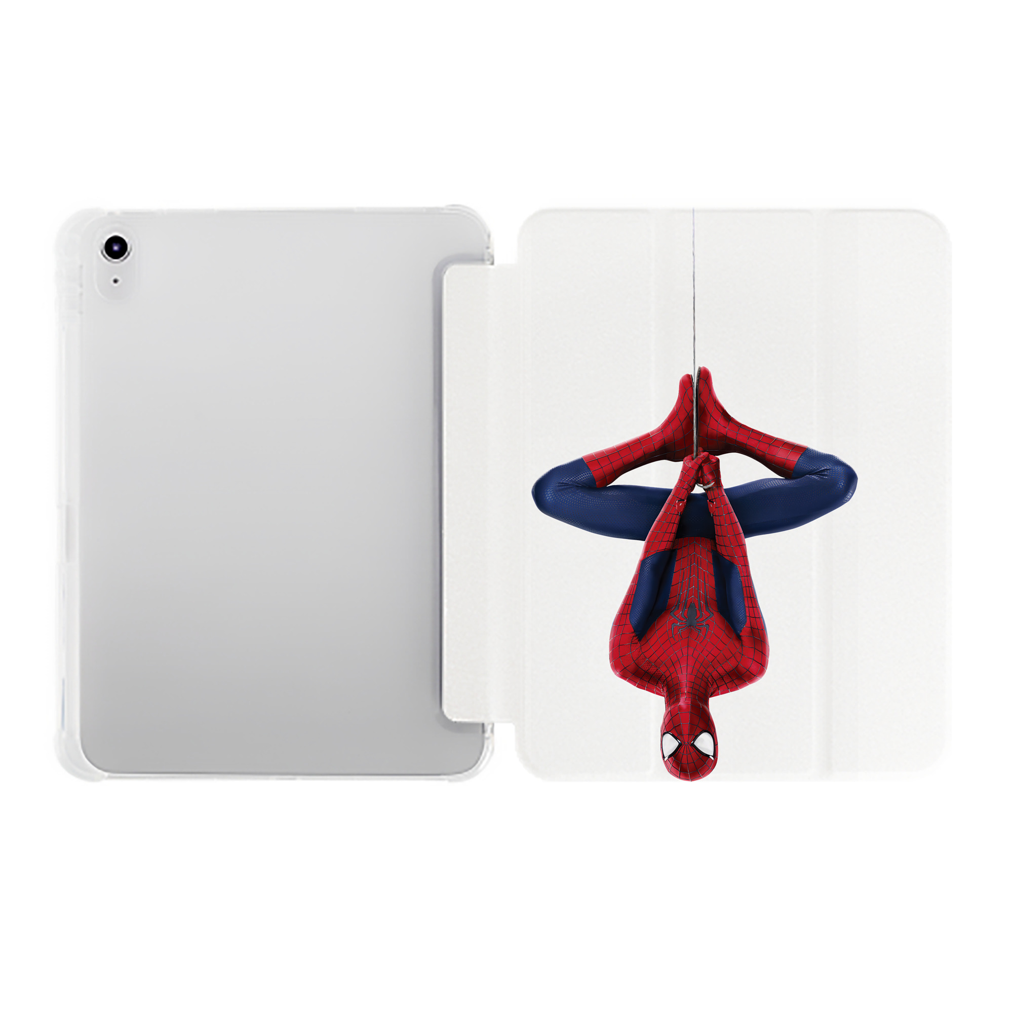 （画像用） Spider Man スパイダーマン IPad ケース ペン収納付き 三つ折りスタンド PUレザー×シリコン 対応機種9.5/10.5/10.9インチ